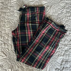 J Crew linen plaid pajama pants - size medium